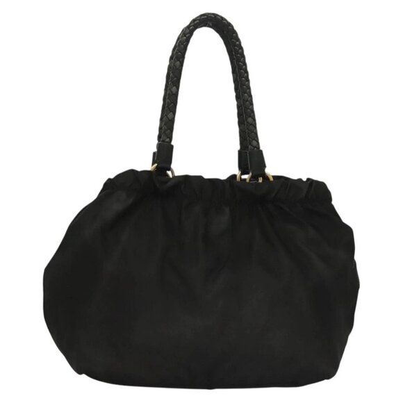 PRADA Hand Bag Nylon 2way Black Gold Auth BA3666 - Picture 2 of 16